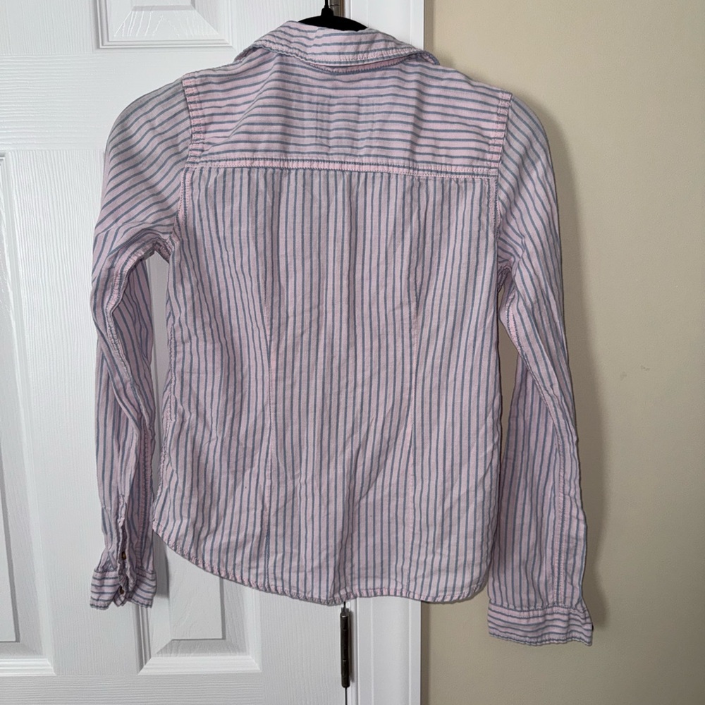 Abercrombie & Fitch Pink and Blue Striped Shirt - Picture 4 of 4